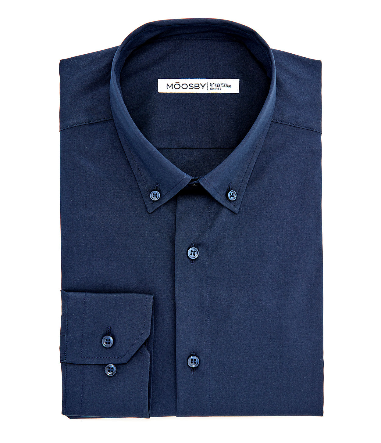 cenital camisa manga larga azul marino