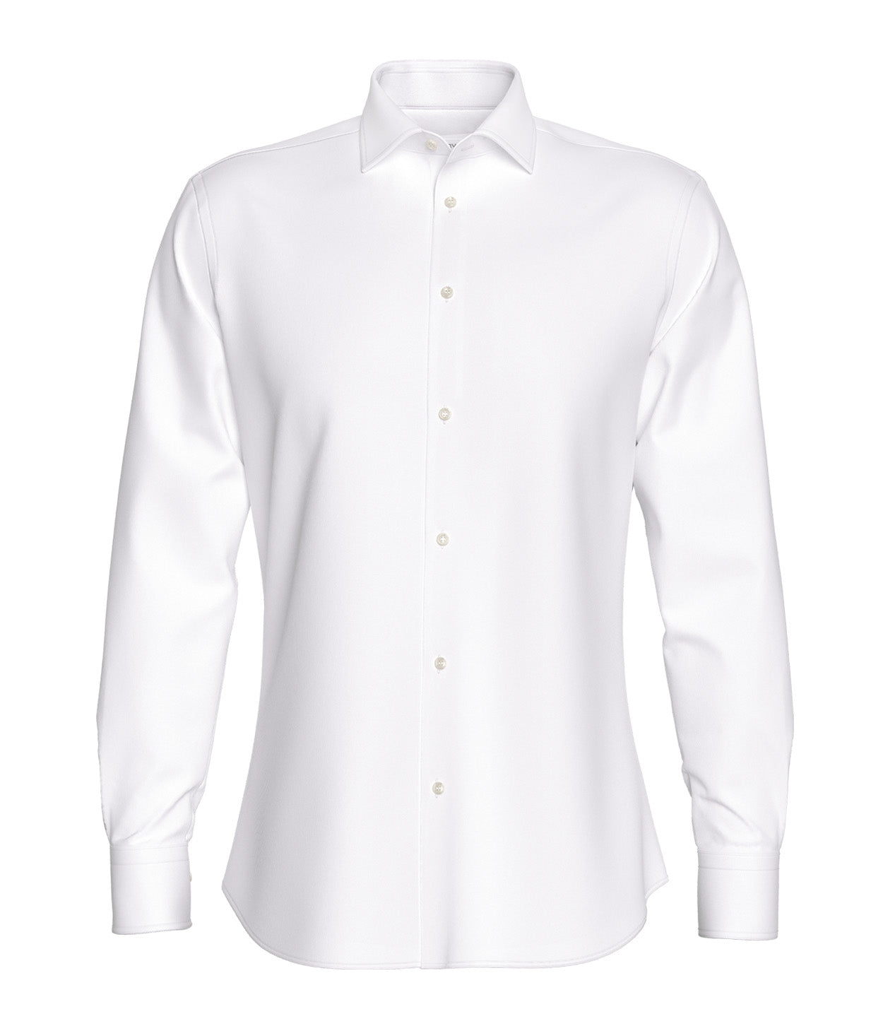 modelado digital parte frontal camisa blanca manga larga
