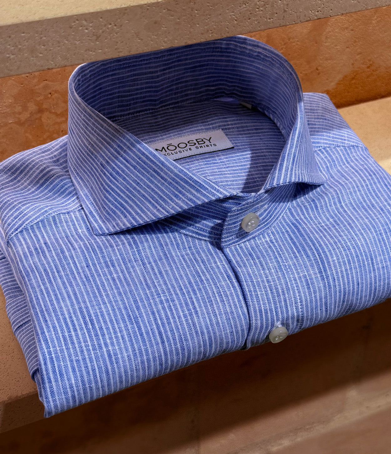 CAMISA LINO RAYAS BENGALA