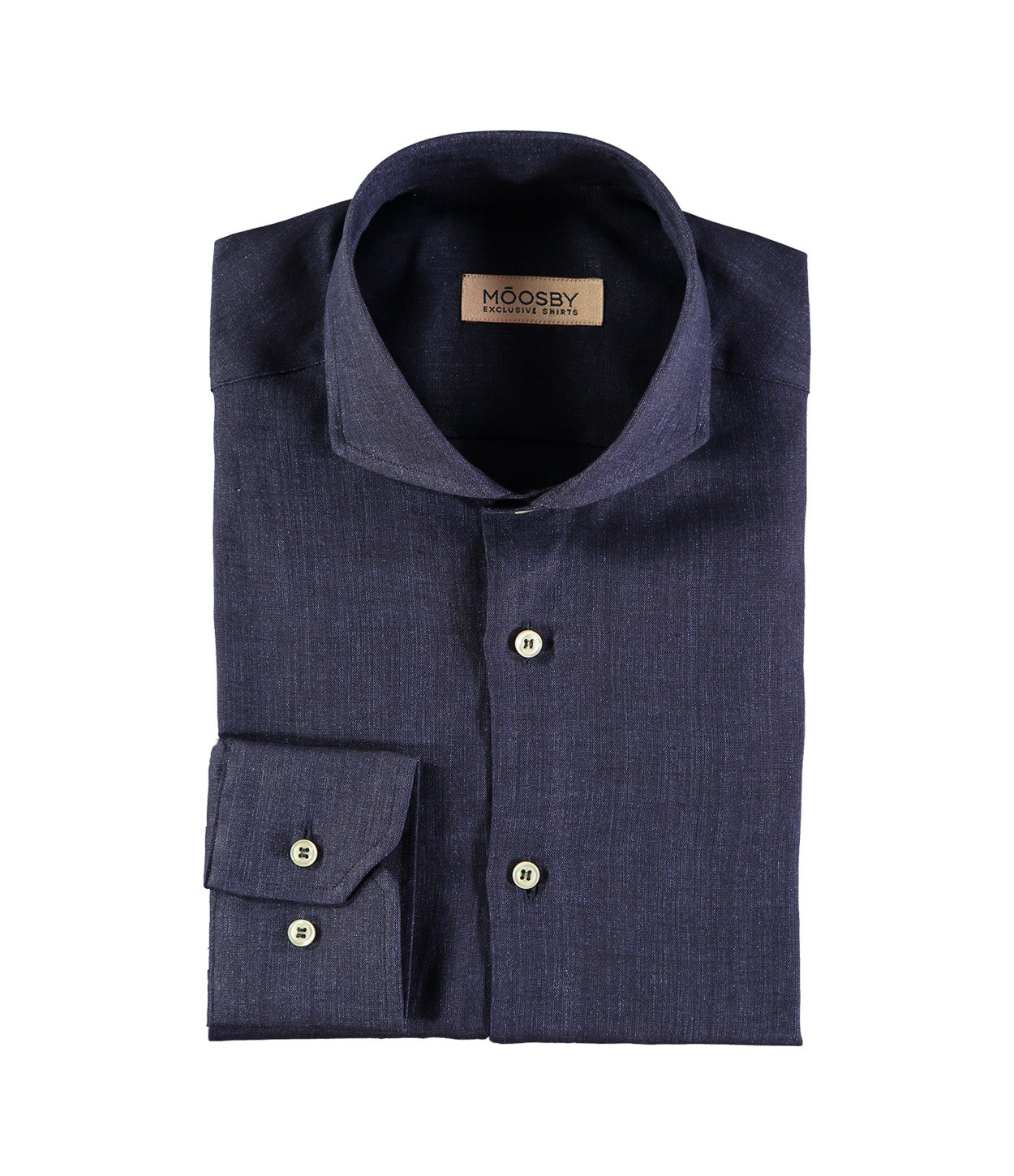 CAMISA LINO AZUL NAVY FIT TAILORED