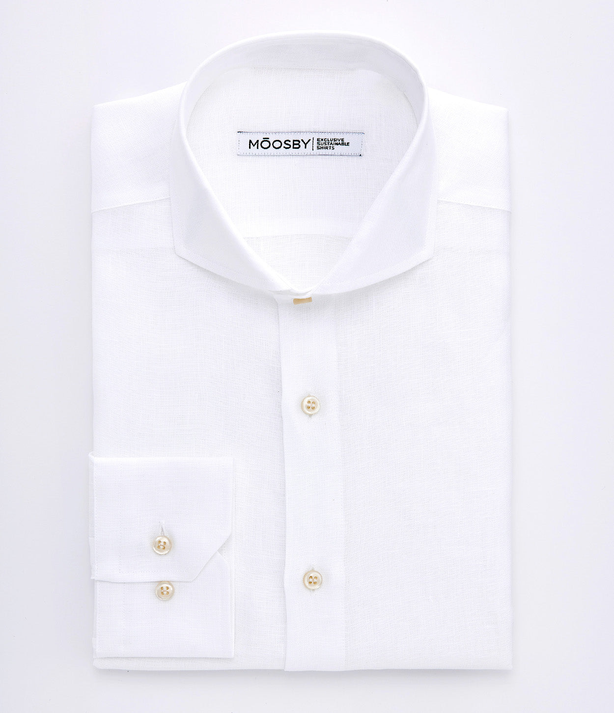 Camisa blanca discount sin cuello hombre