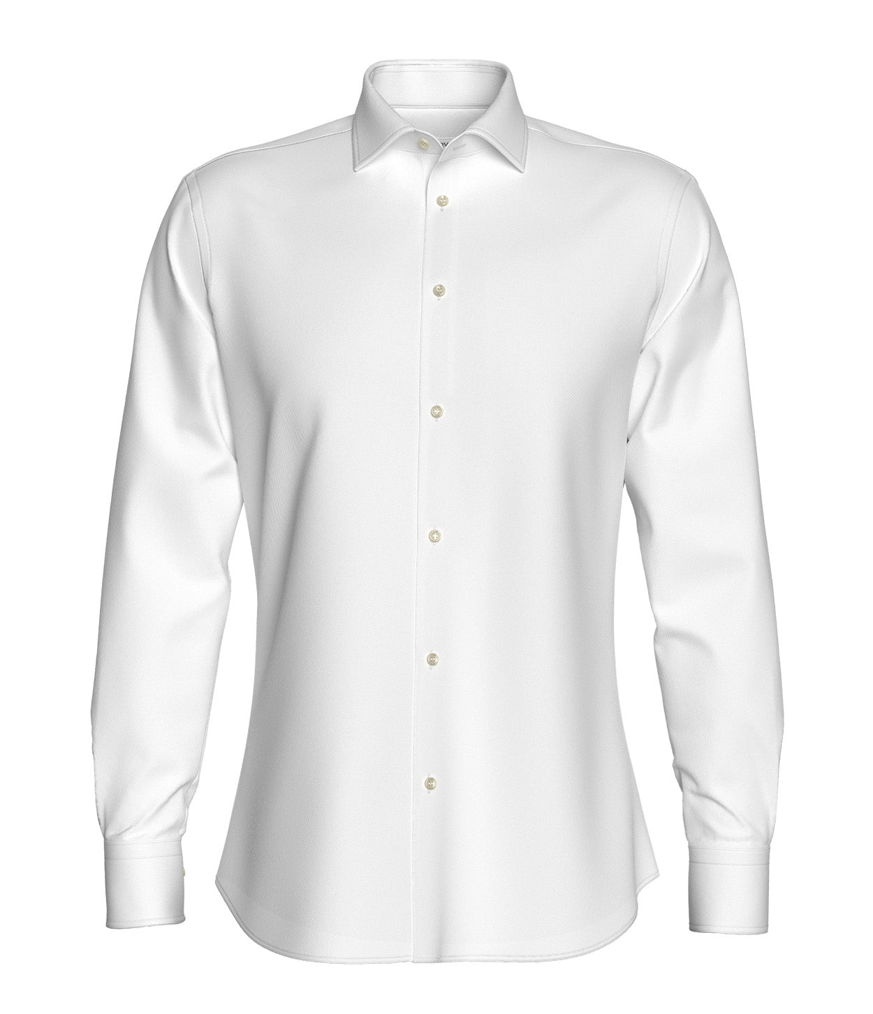 modelado digital delante camisa blanca manga larga